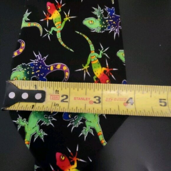 Addiction GECKO Lizard Neck Tie Colorful - Picture 5 of 6